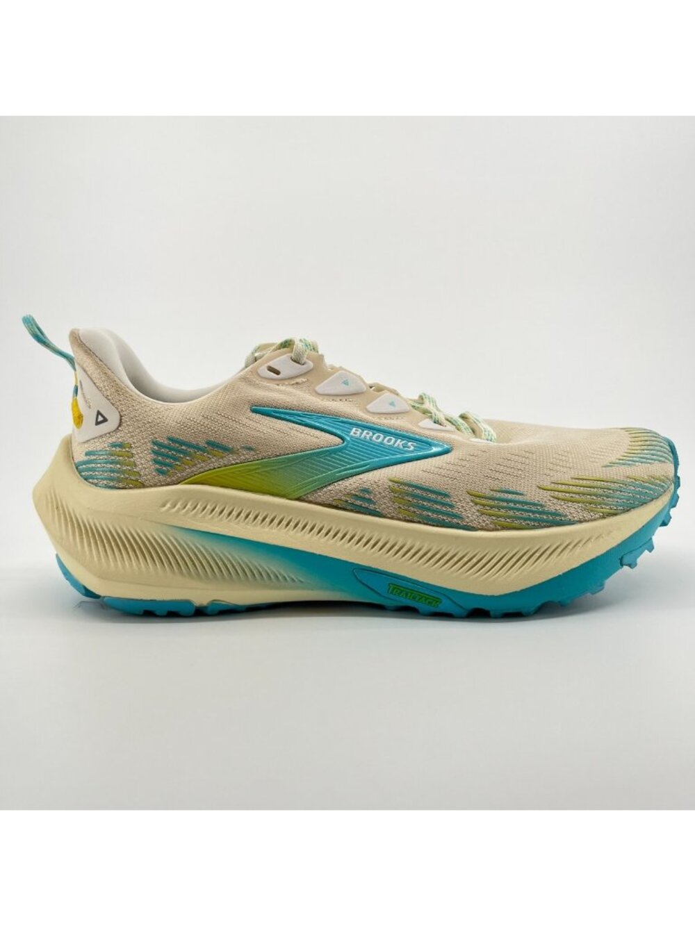 Brooks Ghost Trail Womens Size 8 Beige Blue Athletic Running Shoes Sneakers
